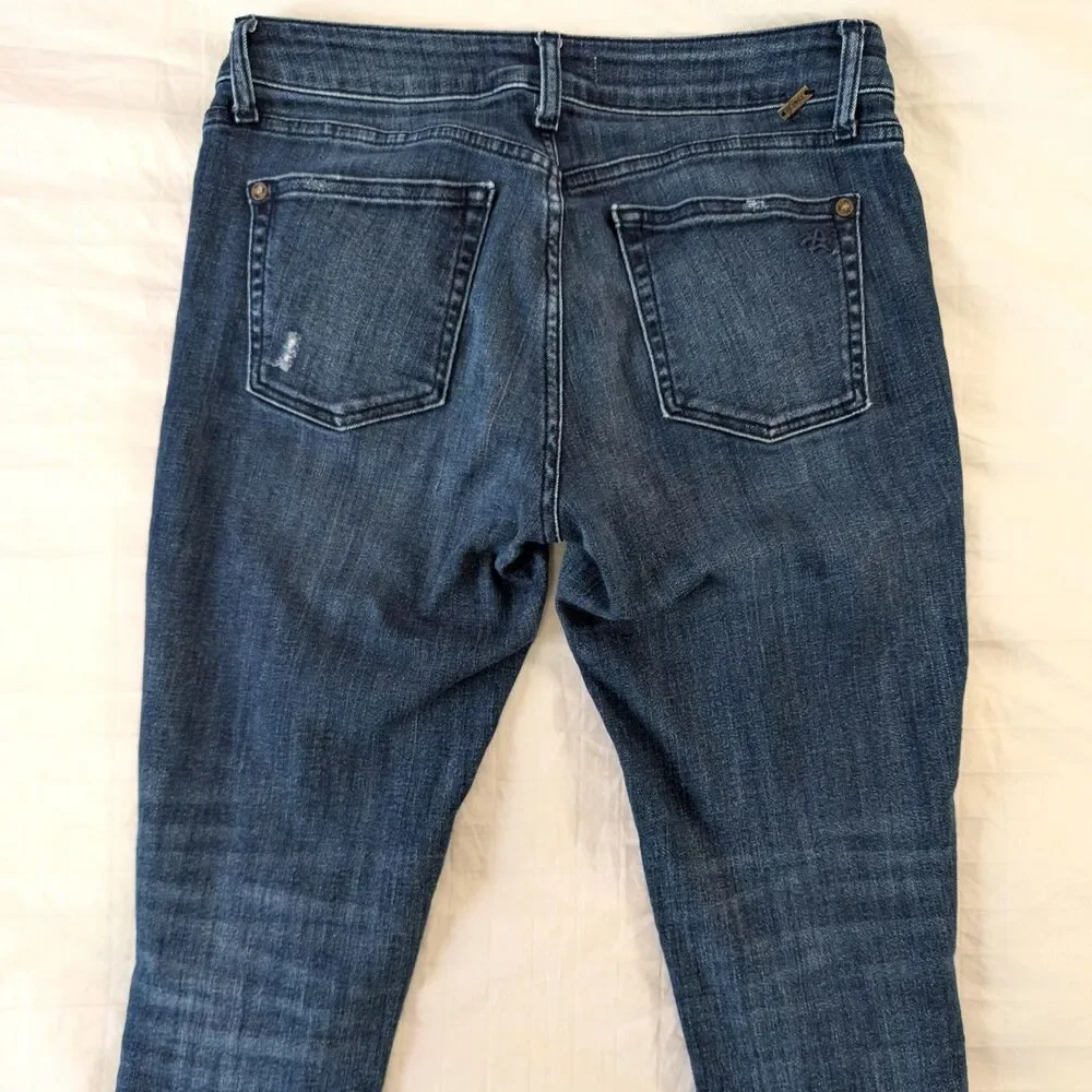 DL1961 Margaux Mid Rise Ankle Skinny Distressed Ripped Jeans, Size 26 - Picture 5 of 8